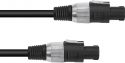 2-Core Speakon Lead, Omnitronic Speaker cable Speaker 2x2.5 5m bk