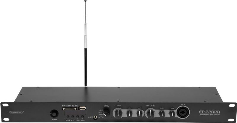 Omnitronic EP-220PR Preamplifier with MP3 Player and FM Radio