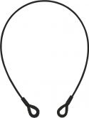Stands, Eurolite Steel Rope 1000x6mm black with Thimbles