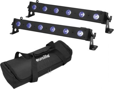 Eurolite Set 2x LED BAR-6 QCL RGB+UV Bar + Soft Bag