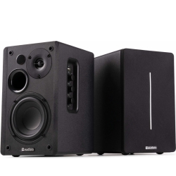 KS01B Active Bookshelf Speaker Set 120W BT Black TILBUD NU