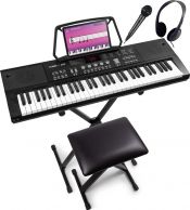 Junior keyboard KB15SET / 61 Tangenter, Hovedtelefon, Mikrofon, Stativ, Bænk (7-11 år)