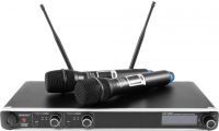 Omnitronic UHF-302 2-Channel Wireless Mic System 823-832/863-865MHz