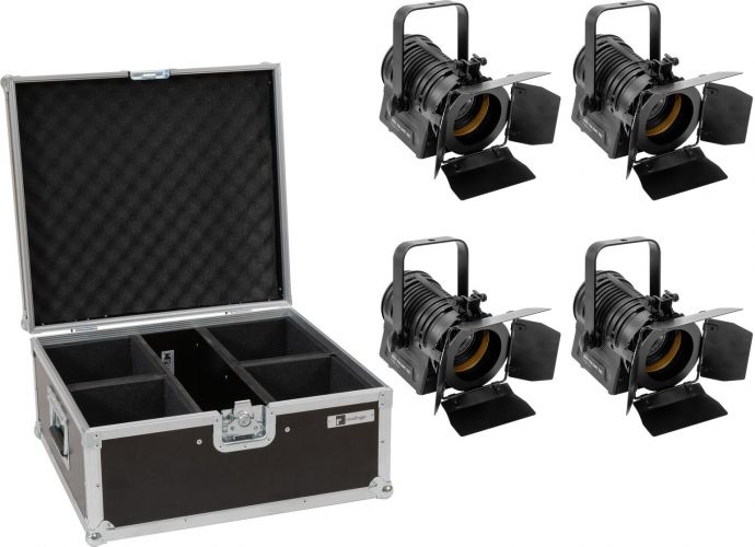Eurolite Set 4x AKKU THA-20PC TRC Theater Spot bk + Case