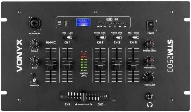 STM2500 5-kanals mikser USB/MP3 med BT