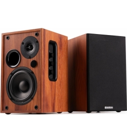 KS02 Active Bookshelf Speaker Set 80W BT Wood TILBUD NU