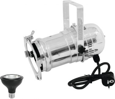 Eurolite Set PAR-30 Spot sil+ PAR-30 230V COB 12W E-27 LED 1800-3000K dim2warm