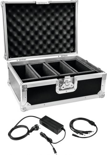 Eurolite Set Flightcase 4x AKKU Flat Light 1 + Charger