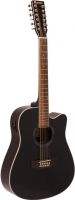 Musikkinstrumenter, Dimavery DR-612 Western guitar 12-string, black