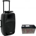 Loudspeakers, Omnitronic Set MES-12BT2 + Battery