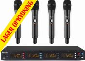 PD504H 4x 50-kanals UHF trådløst mikrofonsystem med 4 håndholdte mikrofoner