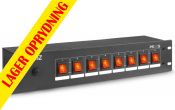 PS08S Bryterpanel med 8-kanals Schuko-uttak
