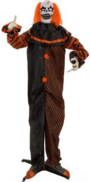 Halloween Dekoration, Animeret Figur Med Lys- og Lydeffekter, Pop-up klovn, 180cm