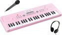 Børne keyboard Sæt Pink, Pakketilbud med 49 Tangenter, Hovedtelefon og Mikrofon (4-6 år)