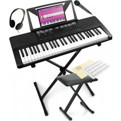 Børne Keyboard Mega Sæt, Pakketilbud: 54 Tang., Hovedtelefon, Mikrofon, Stativ,