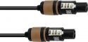 2-Core Speakon Lead, PSSO Speaker cable Speakon 2x4 10m bk