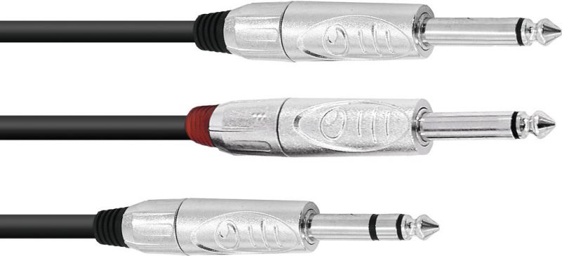 Omnitronic Adaptercable Jack/2xJack 3m