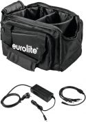 Diverse, Eurolite Set SB-14 Soft-Bag + Charger 4x AKKU Flat Light 1