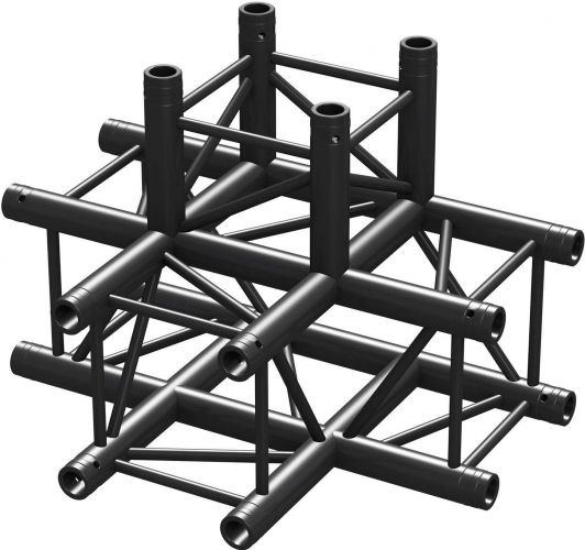 P30-T42 Truss 4-way T-junction Black