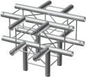 Alutruss, P24-C55 Deko Truss 5-veis T-kryss