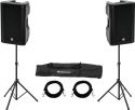 Loudspeakers, Omnitronic Set 2x XKB-215A + Speaker Stand MOVE MK2
