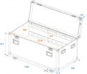Universal Flight Case, Roadinger Universal Tour Case 120cm with wheels