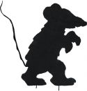 Black Light, Europalms Silhouette Creepy Mouse, 56cm Black Light, Europalms Silhouette Creepy Mouse, 56cm