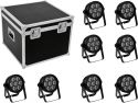 Diverse, Eurolite Set 8x LED 7C-7 Silent Slim Spot + Case Diverse, Eurolite Set 8x LED 7C-7 Silent Slim Spot + Case