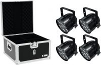 Eurolite Set 4x LED PAR-56 HCL Short bk + EPS Case