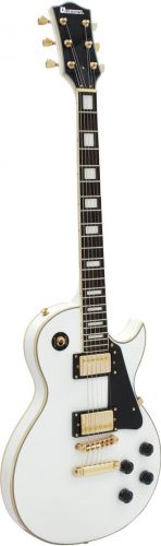 Dimavery LP-520 Electric Guitar, white/gold
