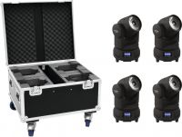 Eurolite Set 4x LED TMH-X1 Moving Head Beam + Case