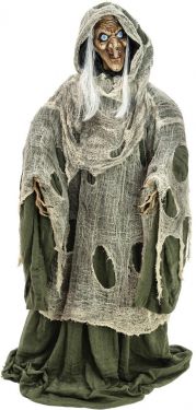Halloween Dekoration, Animeret Figur med Lys- og Lydeffekter, Heks, 145cm