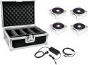 Eurolite Set 4x AKKU IP Flat Light 1 chrome + Case + Charger