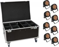 Eurolite Set 8x LED IP PAR 12x9W SCL Spot + Case with wheels