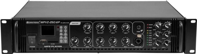 Omnitronic MPVZ-250.6P PA Mixing Amplifier