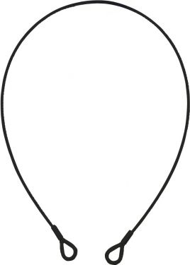 Eurolite Steel Rope 1000x4mm black with Thimbles