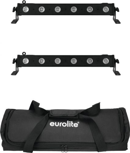 Eurolite Set 2x LED BAR-6 QCL RGBA + Soft Bag