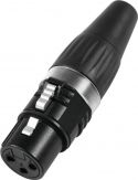HICON XLR plug 3-pin HI-X3CF-BLK