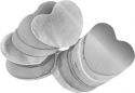 TCM FX Metallic Confetti Hearts 55x55mm, silver, 1kg