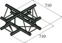 Alutruss, Alutruss TRILOCK S-PAC-41 4-way Cross