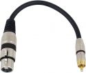 XLR - Phono, Omnitronic Adapter Cable XLR(F)/RCA(M) 0.2m bk