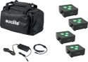 Eurolite Set 4x AKKU IP Flat Light 3 bk + Charger + Soft Bag