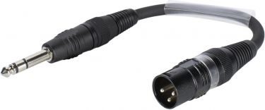 SOMMER CABLE Adapter Cable XLR(M)/Jack stereo 0.15m bk