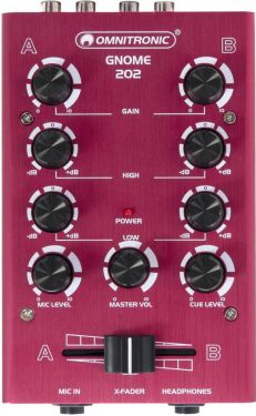 Omnitronic GNOME-202 Mini Mixer red