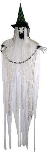 Halloween Dekoration, Animeret Figur med Lys- og Lydeffekter, Uhyggeligt Hængende Spøgelse, 183cm