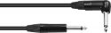 SOMMER CABLE Jack Cable 6.3 mono 1x 90° 3m bk Neutrik
