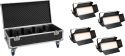 Eurolite Set 4x LED PLL-576 CW/WW Panel + Case with wheels