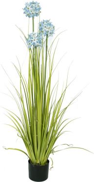 Europalms Allium grass, artificial plant, blue, 120 cm