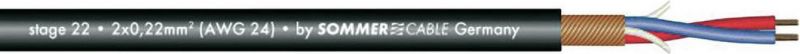 SOMMER CABLE Microphone Cable 2x0.22 100m bk Stage 22