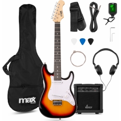 GigKit Junior 3/4 – Elguitar med Alt-i-Én Startpakke og Tilbehør – Sunburst